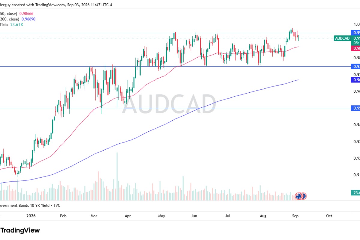 AUD/CAD Forecast: Bullish Flag Targets Parity Above 0.9950