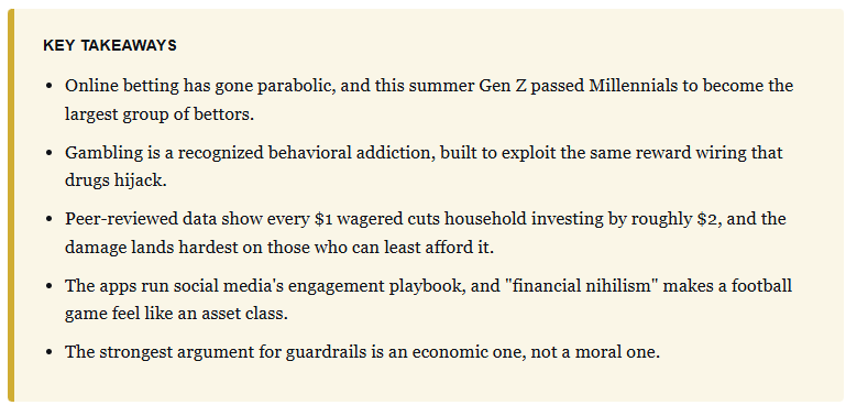 Gambling epidemic key takeaways