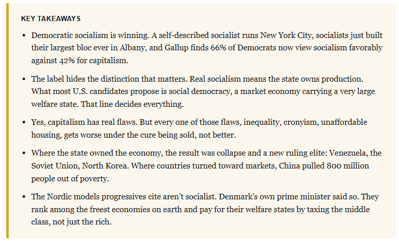 Democratic Socialism Key Takeaways