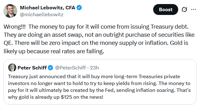 treasury tweet buyback operations