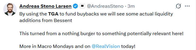 bessent tga buybacks