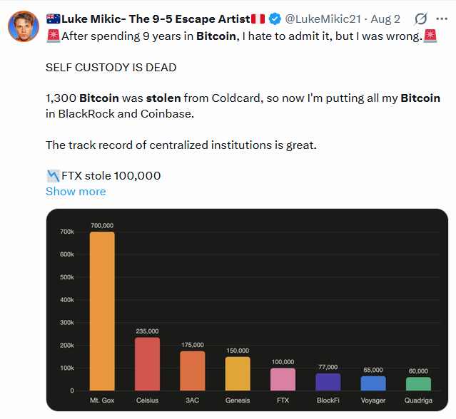 bitcoin wallett tweet