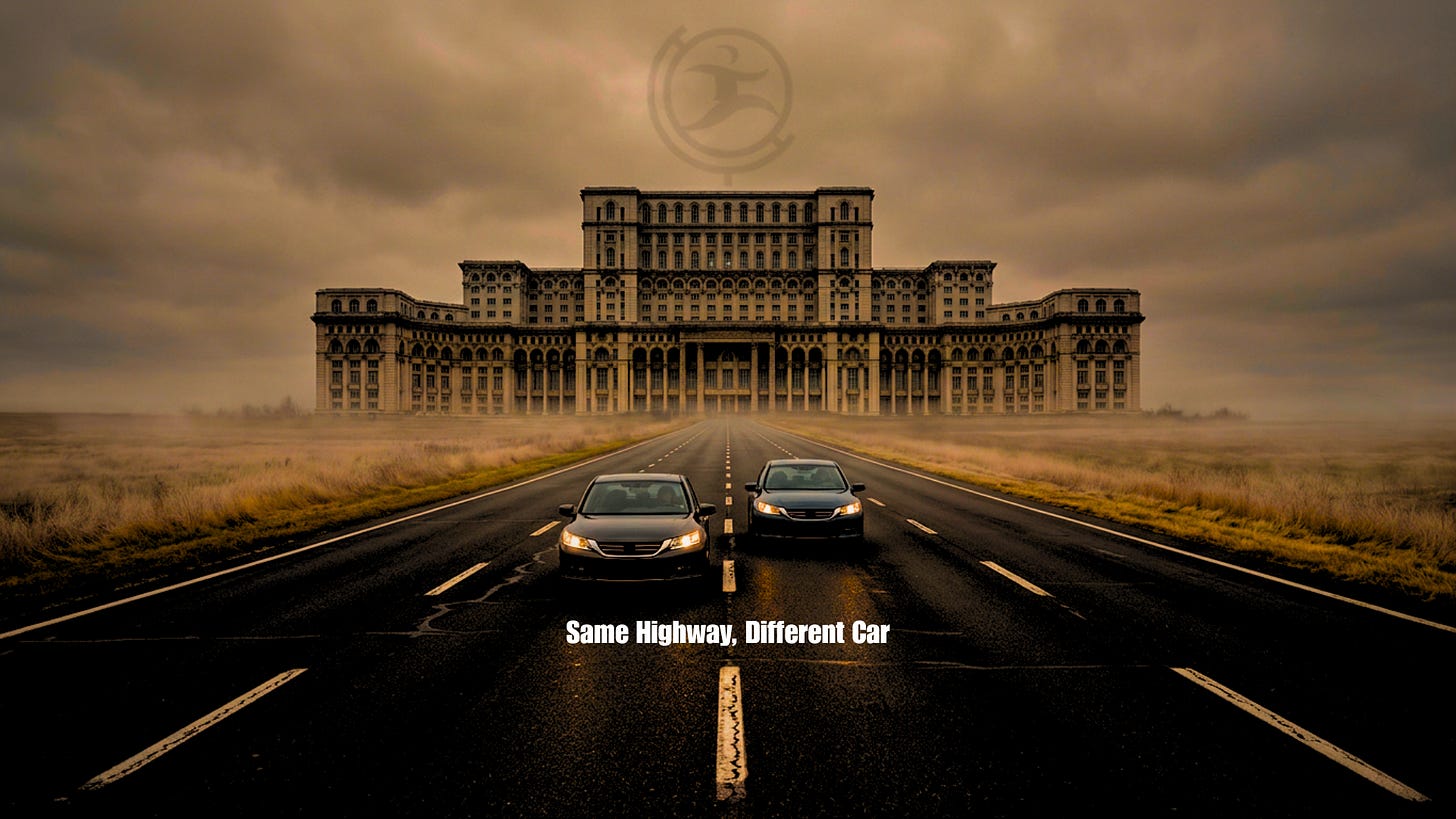 Same Highway, Different Car