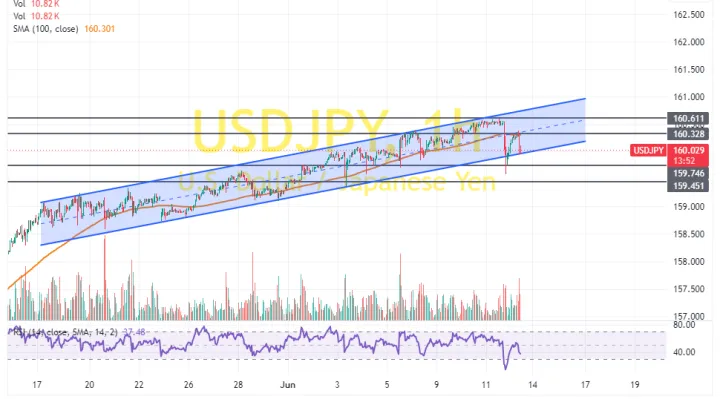 USD/JPY Pulls Back Off Session Highs To Trade At About 160.03