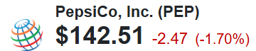 PepsiCo (PEP) Quote