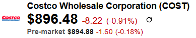 Costco Wholesale (COST) Quote