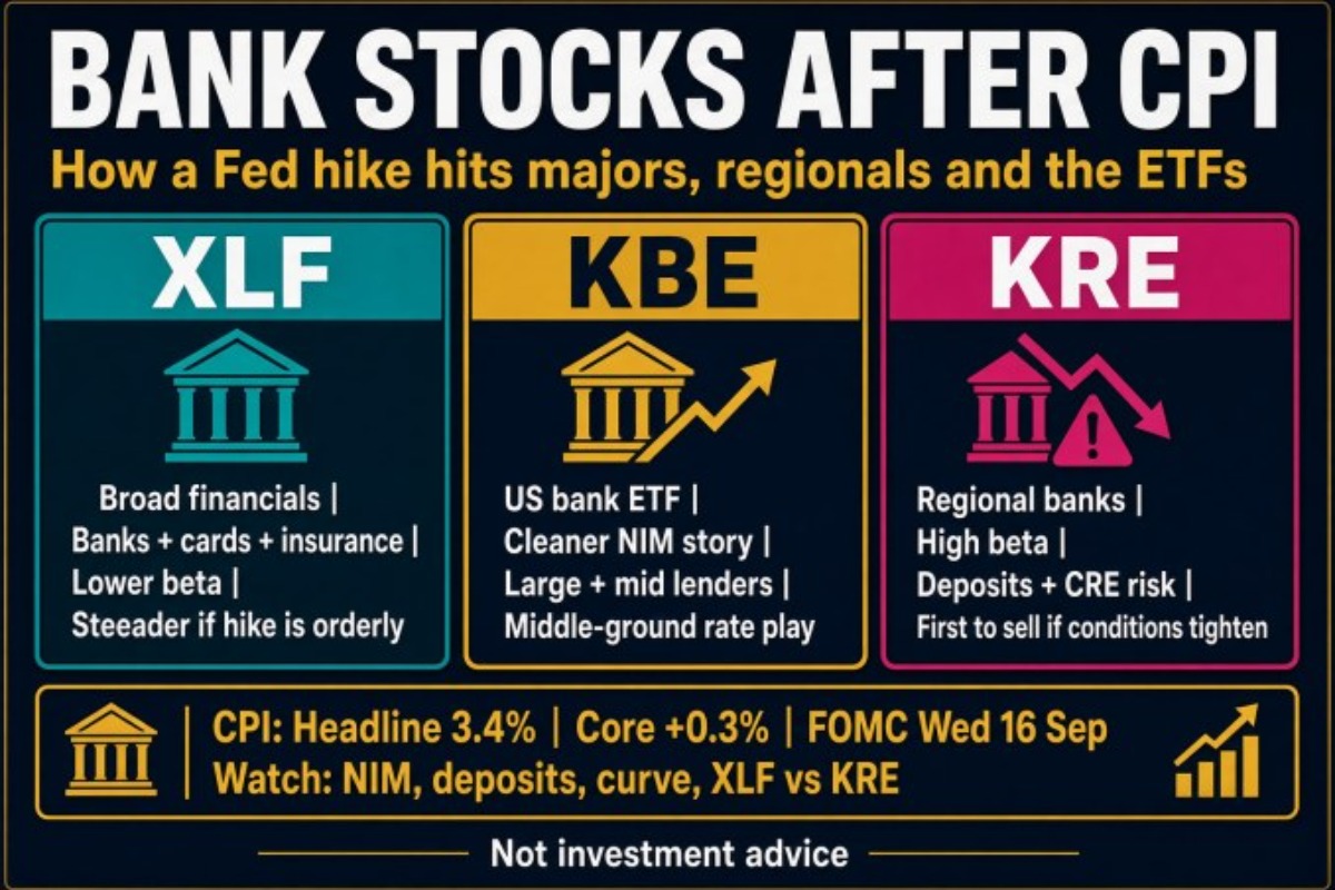 Bank Stocks After CPI: How A Fed Hike Would Hit Majors, Regionals And The ETFs