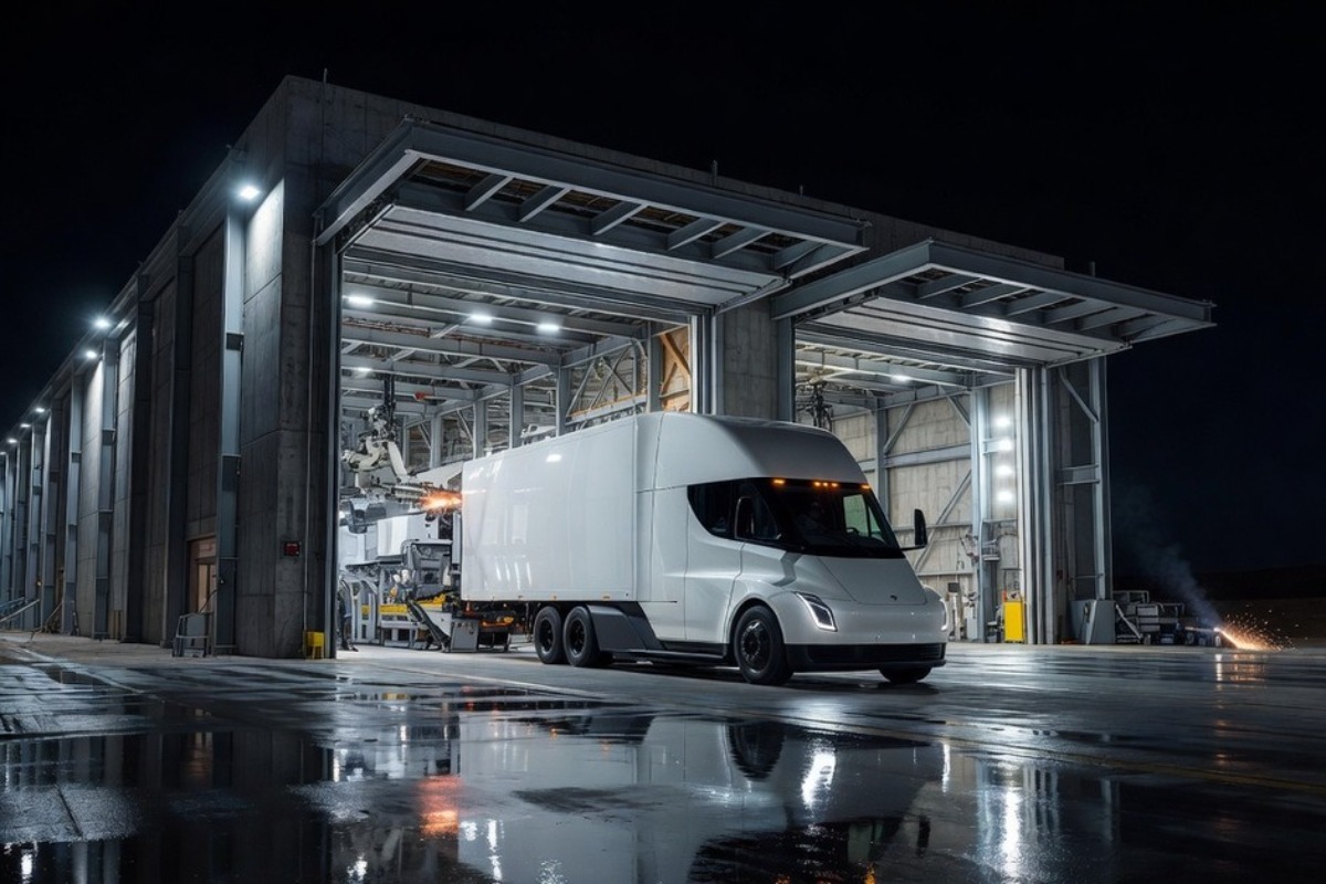 Tesla Finally Put The Semi On A Real Factory Stage