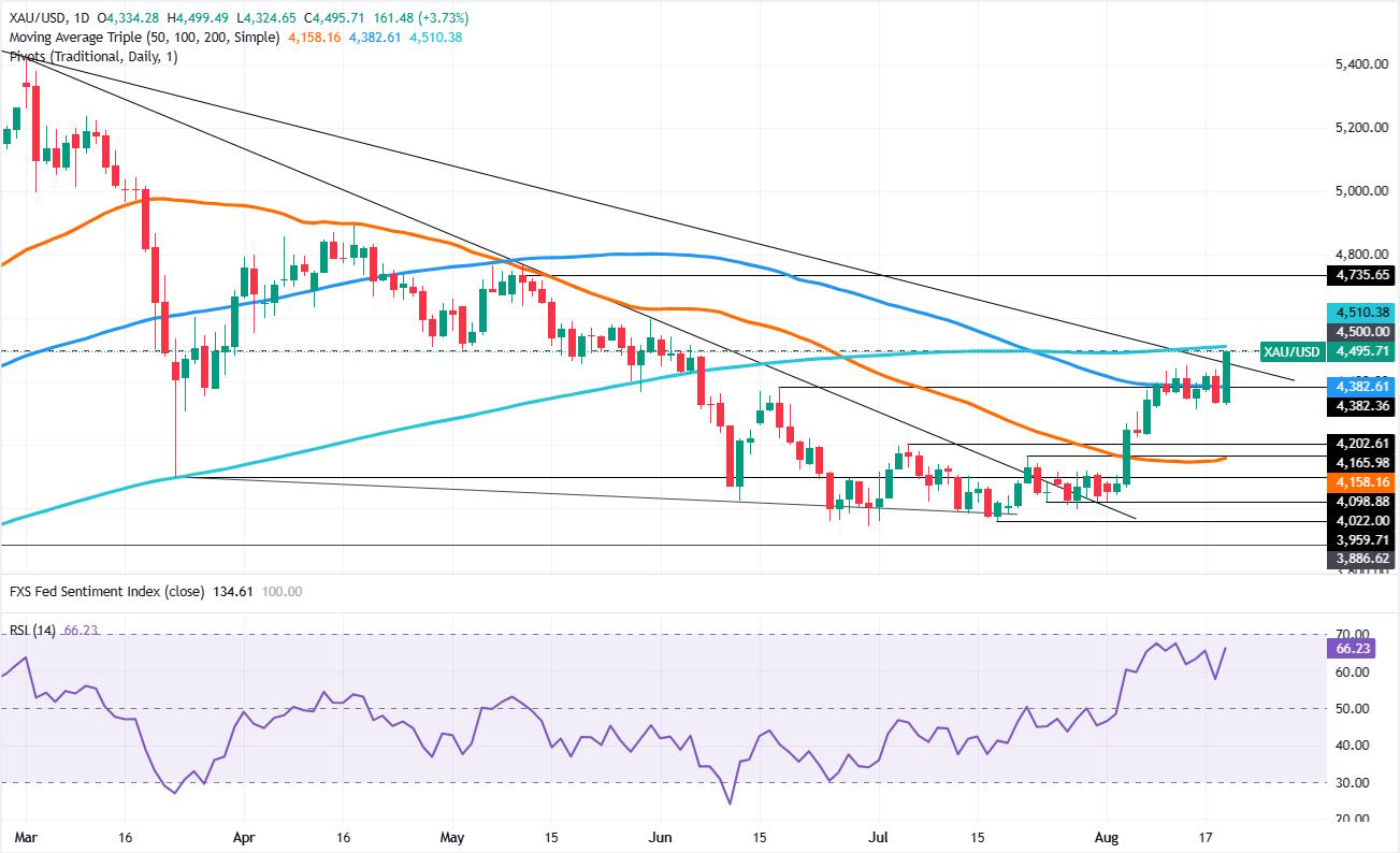 Gold daily chart