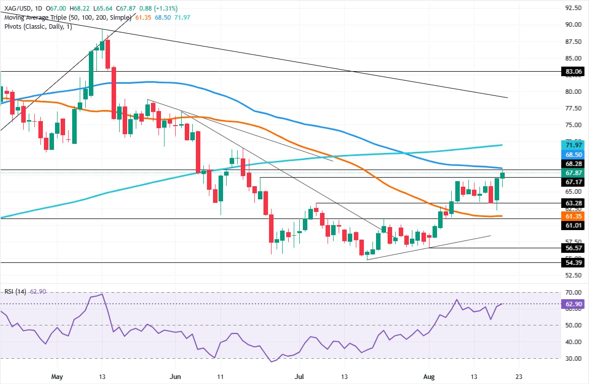 Silver daily chart