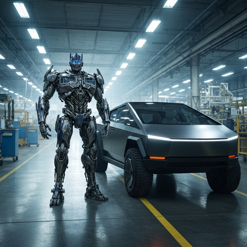 Tesla Cybercab and Optimus robot