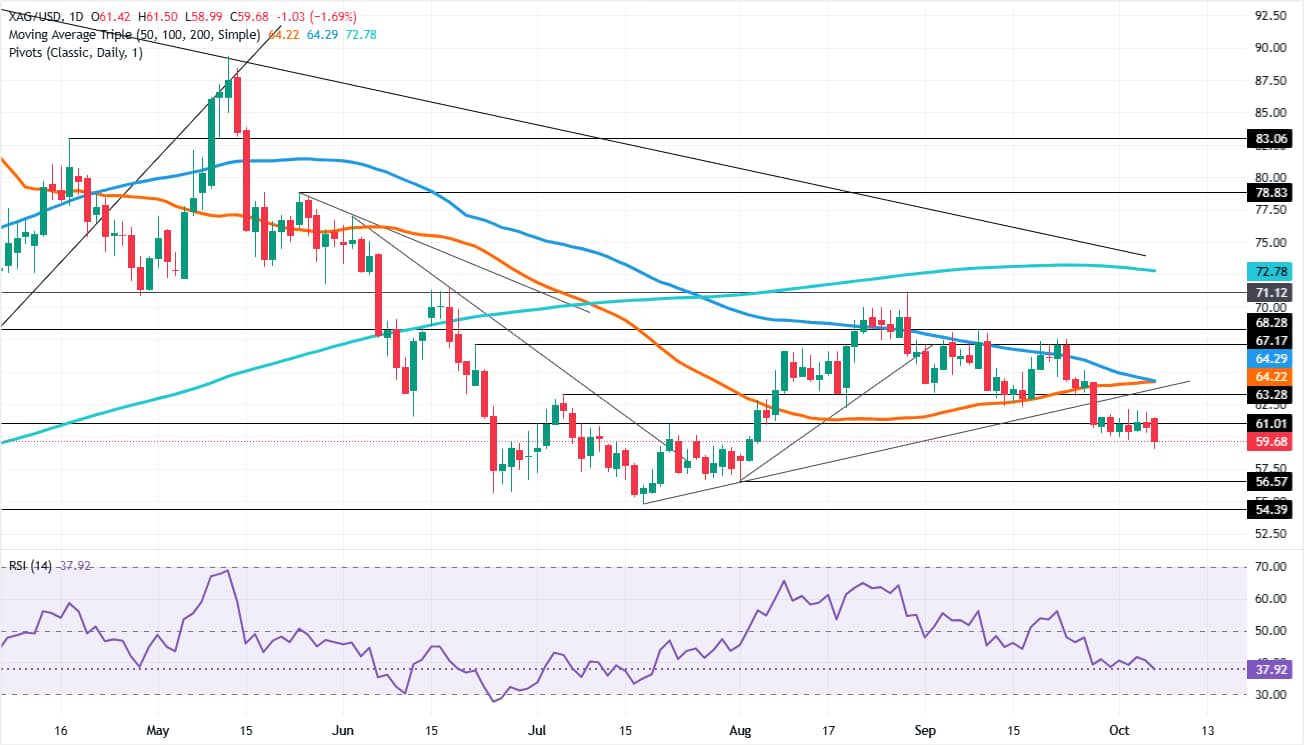 Silver daily chart