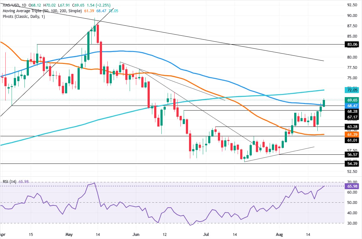 Silver daily chart