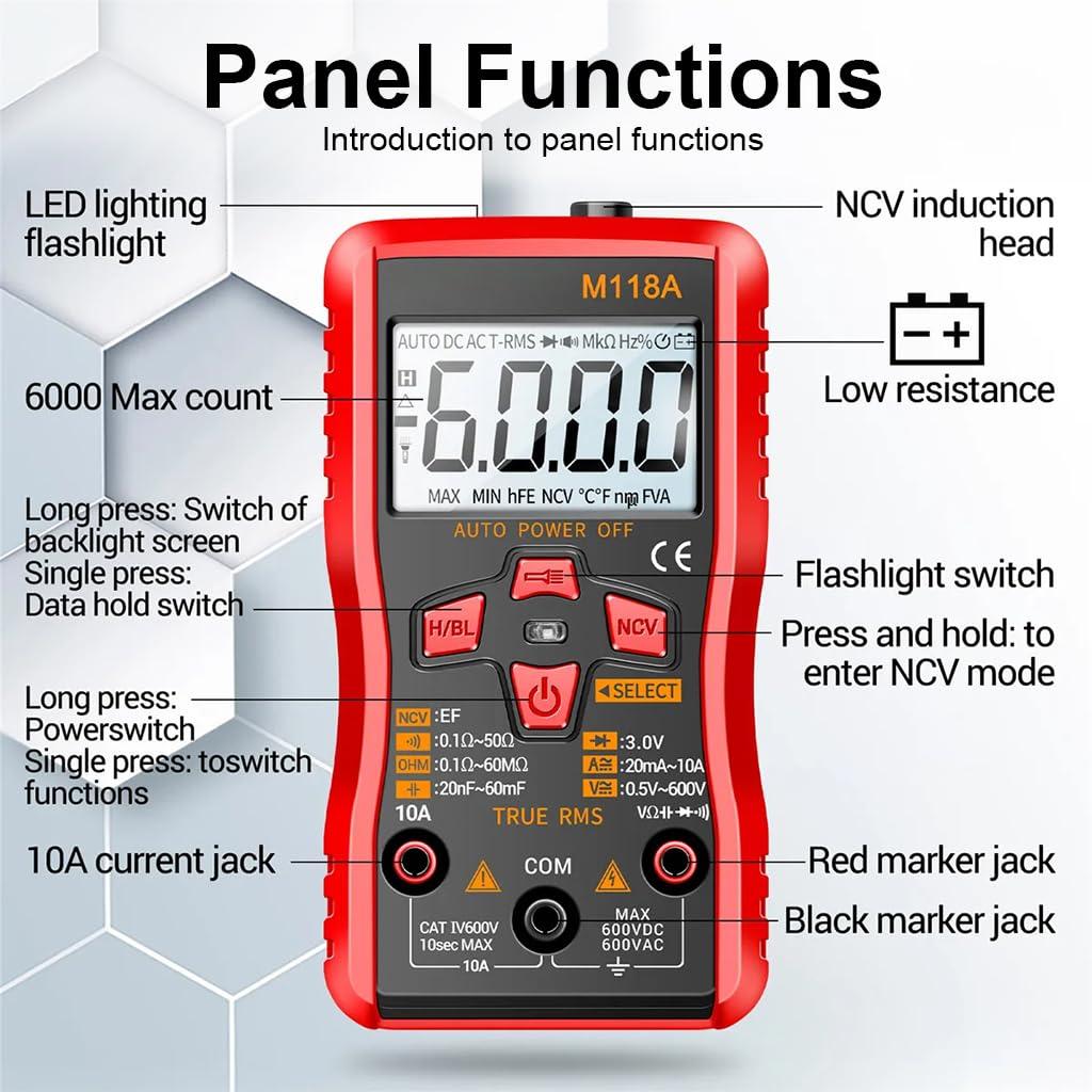 Digital Multimeter 6000 Counts TRMS for Electricians | Serplex®
 – Eleboat