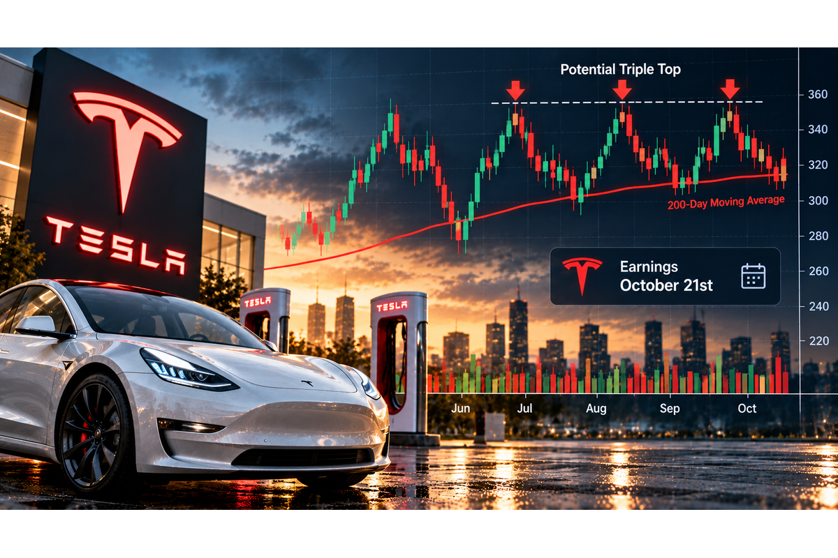 Tesla Stock Stuck Below Its 200-Day Average: Triple Top Ahead?