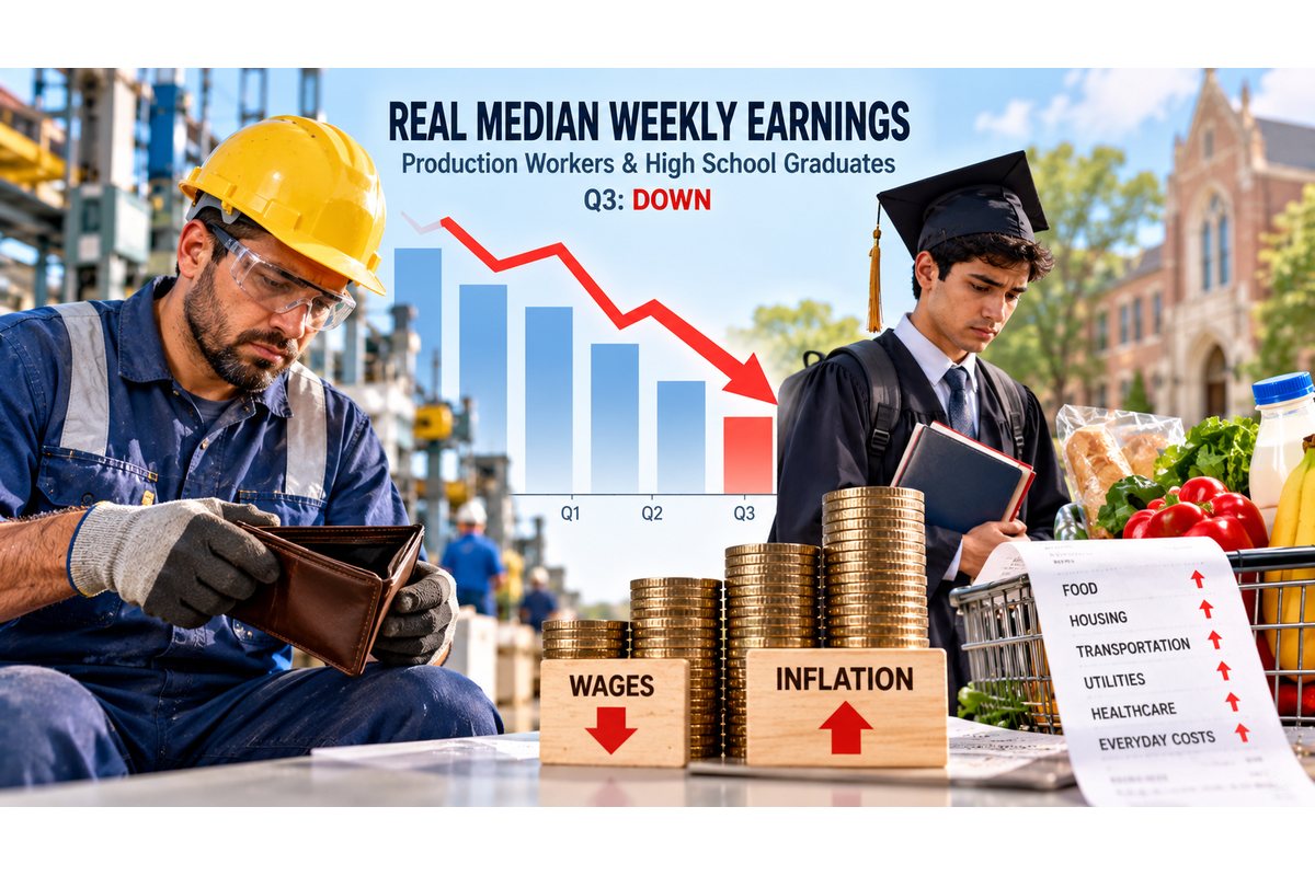 Real Weekly Earnings Down In Q3