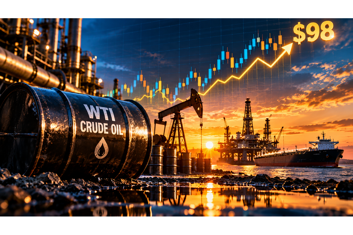 WTI Crude Oil Bounces Off Session Lows To Trade Above $98