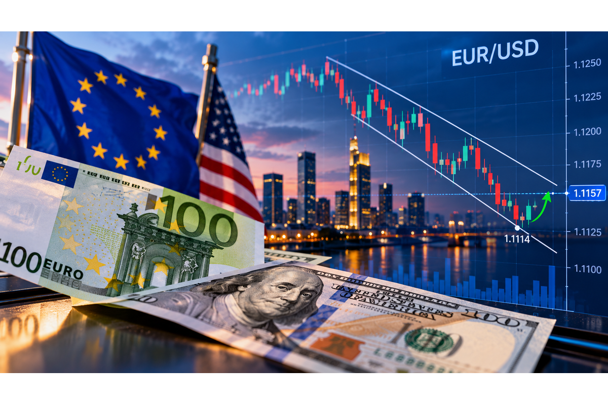 EUR/USD Bounces Off Session Lows To Trade At About 1.1157