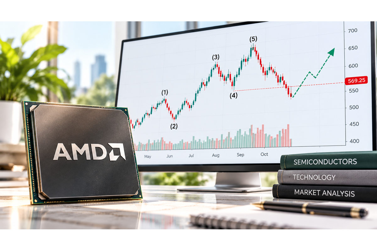 AMD Stock Elliott Wave Forecast: Wave A Nears End After $530 Low