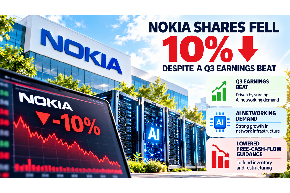 Nokia Stock Falls 10% Despite An AI-Fueled Q3 Beat: Buy The Dip?
