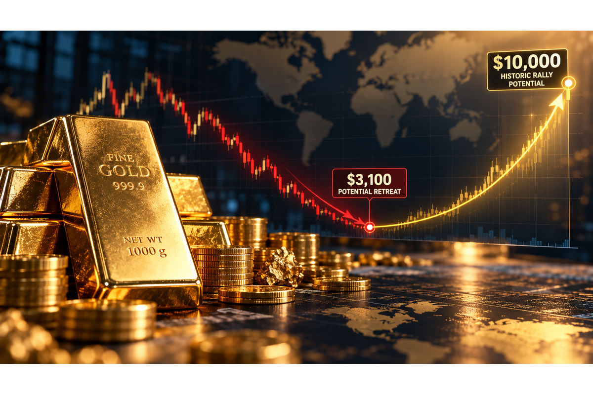 My Gold Price Outlook: A Drop To $3,100 Before A Rally To $10,000?