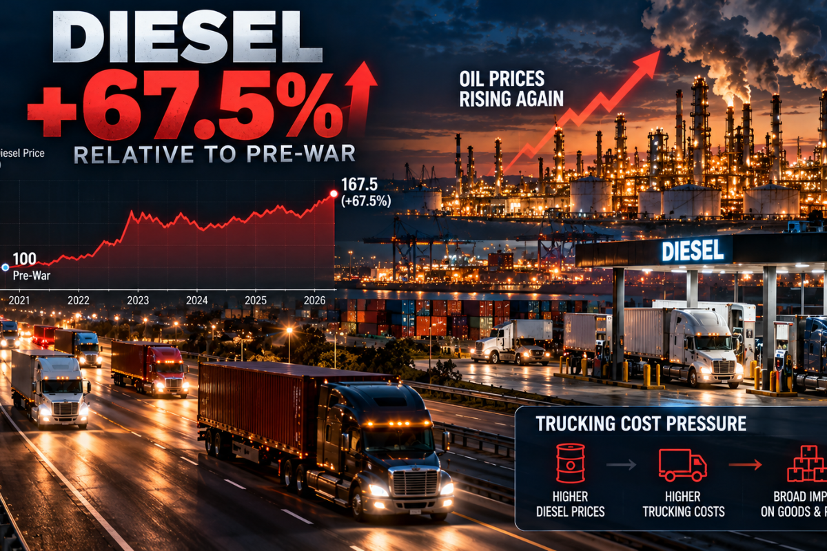 Diesel Up 67.5% Relative To Pre-War