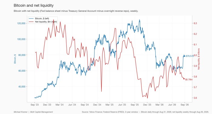 Bitcoin and net liquidity