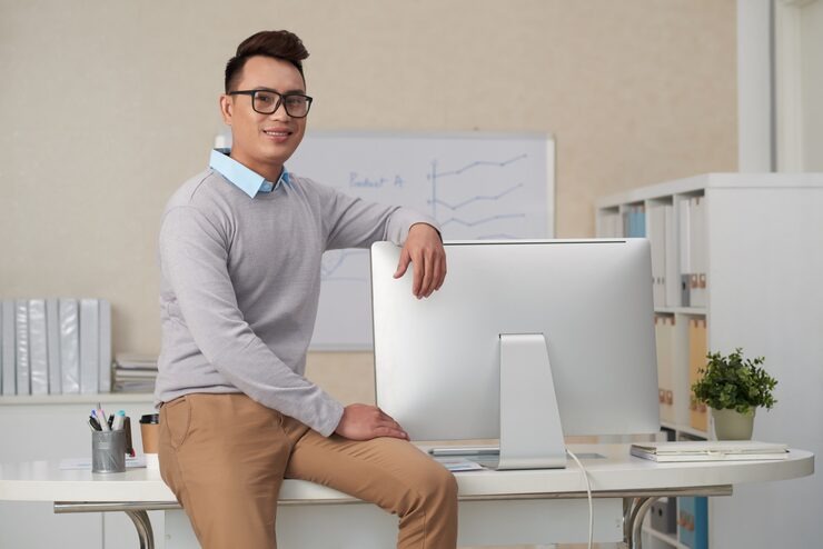 cheerful businessman