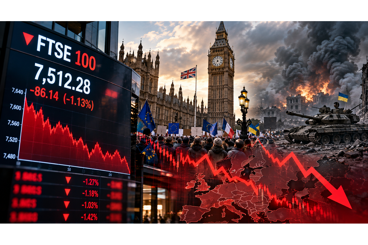 European Unrest And Geopolitical Escalation Drag FTSE Down Over 1%