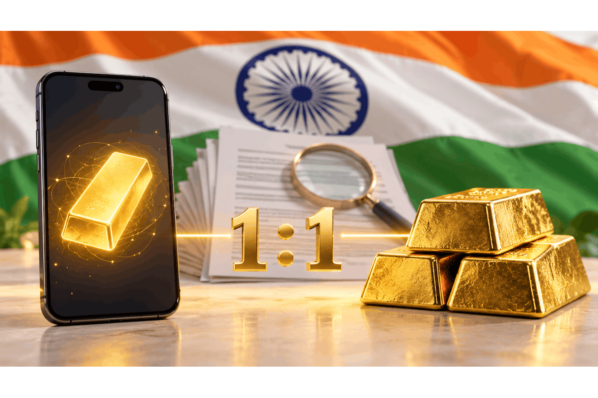 India Considering Digital Gold Regulations Including 1-To-1 Gold Backing