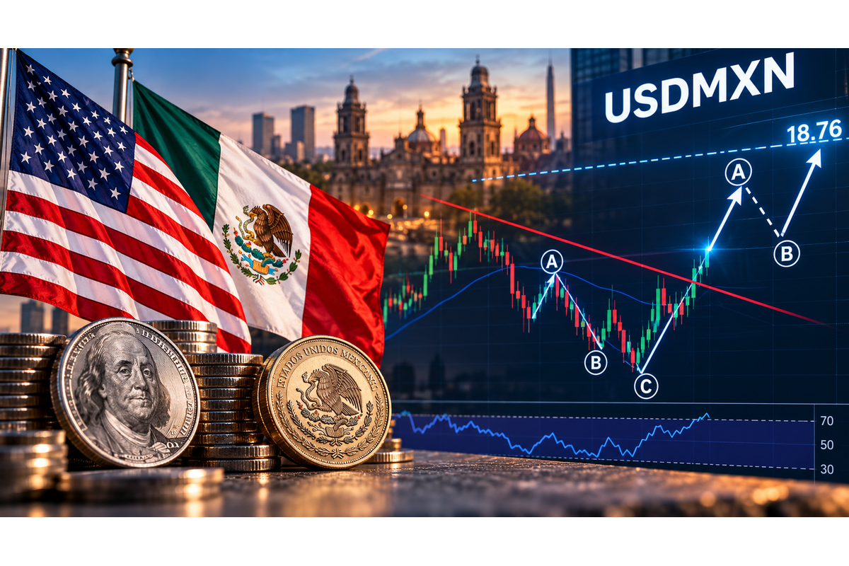 USDMXN Elliott Wave Analysis: ABC Correction In Play After A Completed Five-Wave Impulse