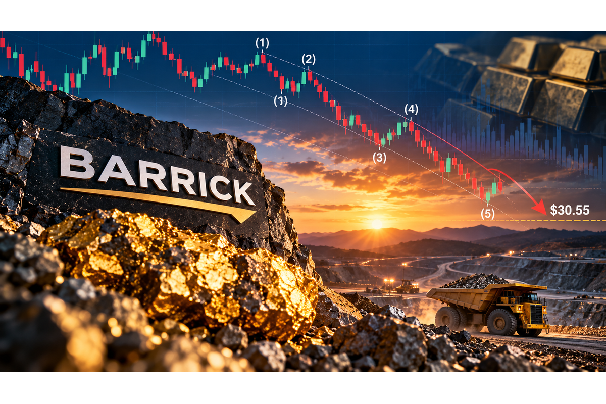 Barrick Mining Elliott Wave: Five-Swing Decline And Possible WXY Path