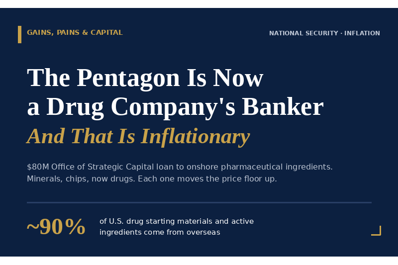 The Pentagon Just Became A Drug Company’s Banker