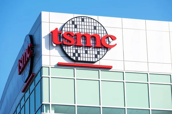 TSMC sign logo on headquarters