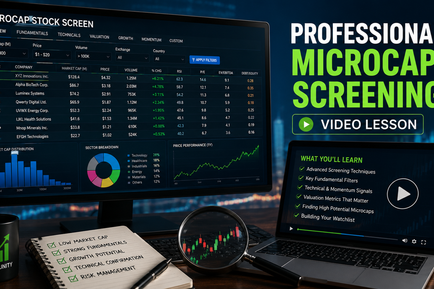 Professional MicroCap Screening Video Lesson