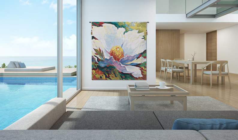 Simon Bull 'A Time to Dream' Floral Tapestry-2.jpg