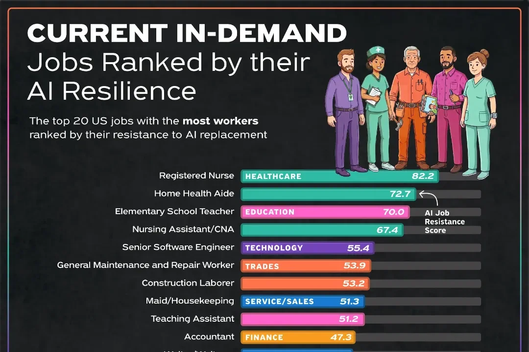 Ranked: America’s Most AI-Resistant Jobs