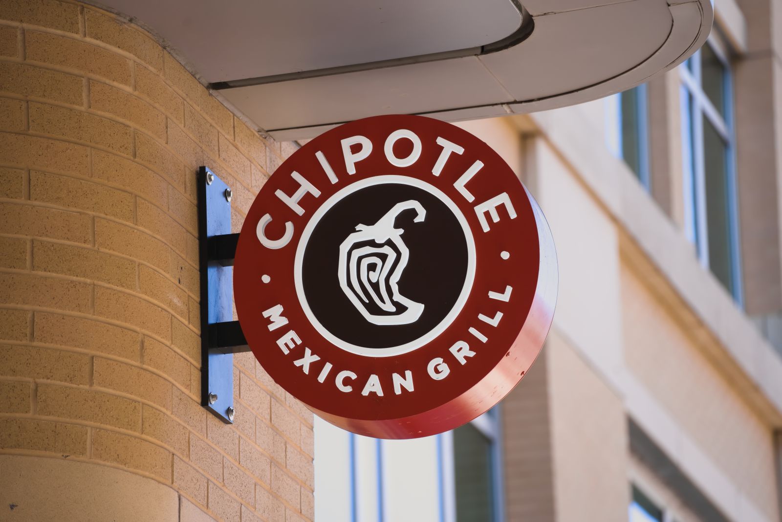 Chipotle Mexican Grill circular round sign By John Hanson Pye