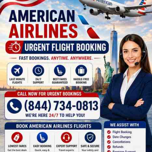 American Airlines Book a Flight Phone Number (844)734-0813